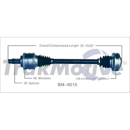 Surtrack Axle Cv Axle Shaft, Bm-8015 BM-8015
